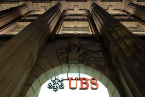 Logo of Swiss bank UBS.