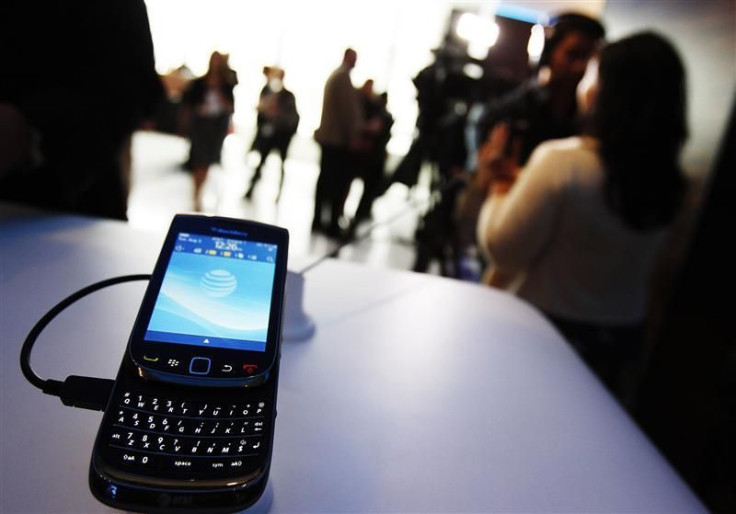 The new BlackBerry Torch 9800 smartphone is seen after it was introduced at a news conference in New York