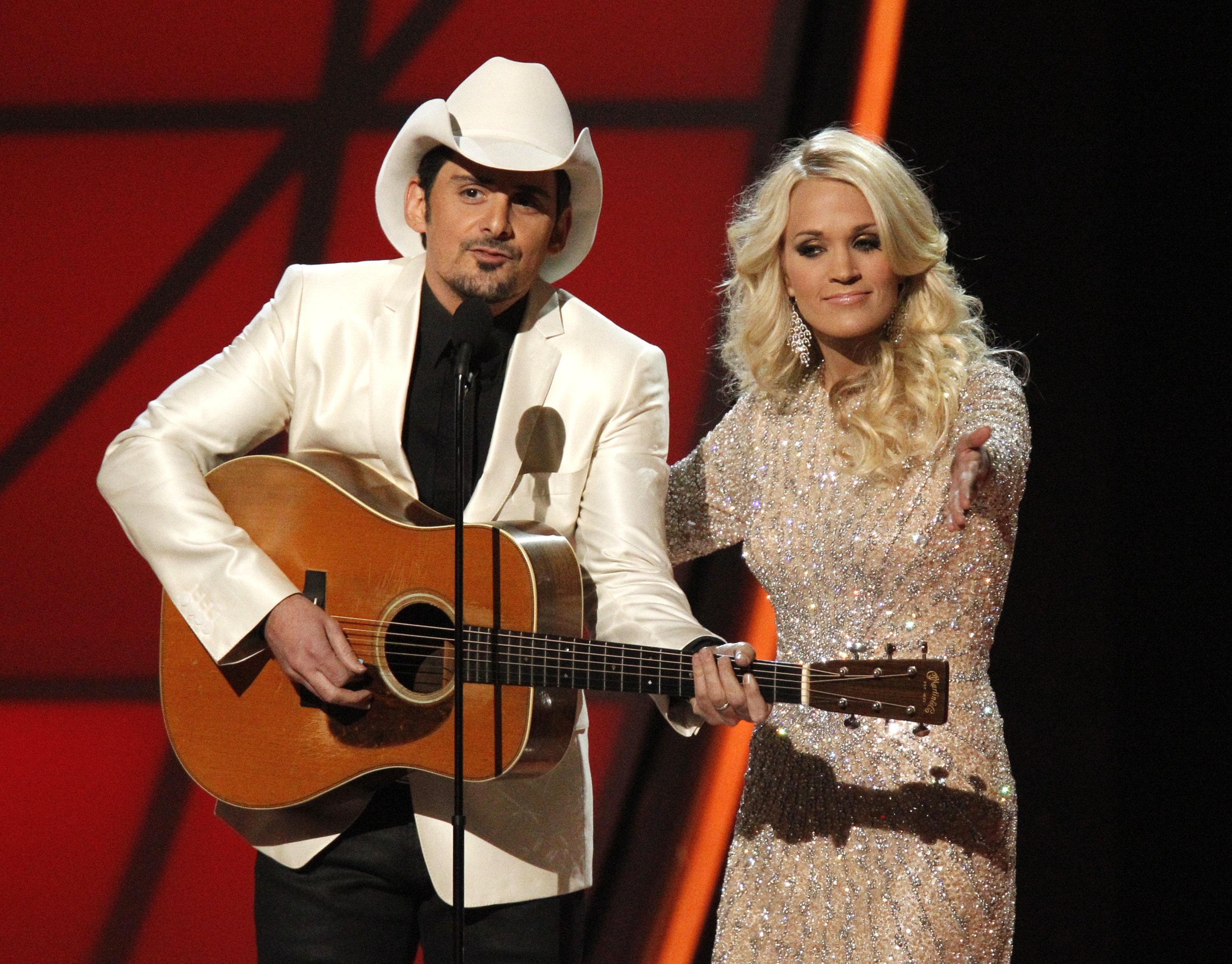 Hosts Brad Paisley and Carrie Underwood