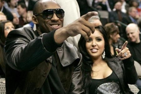 Los Angeles Lakers&#039; Kobe Bryant (L) and his wife Vanessa attend activities during the NBA All-Star weekend in Dallas, Texas