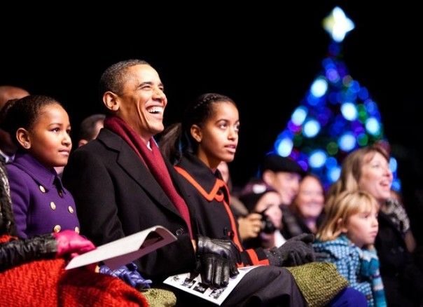 Obamas at National Christmas Tree Lighting