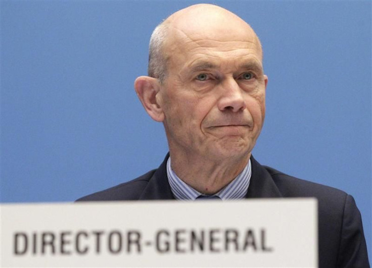 World Trade Organization Director general Lamy reacts before a session during the last day of the 8th WTO Ministerial Conference in Geneva