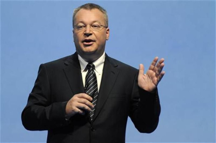 Nokia CEO Stephen Elop speaks at the Nokia World event in London