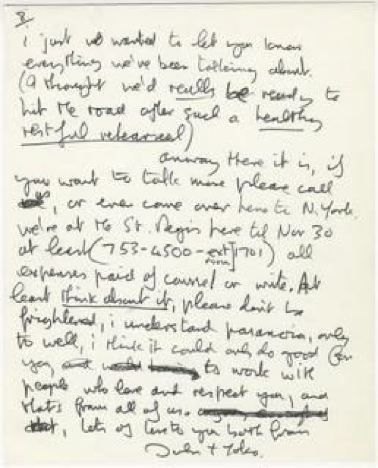 Lennon letter to Clapton