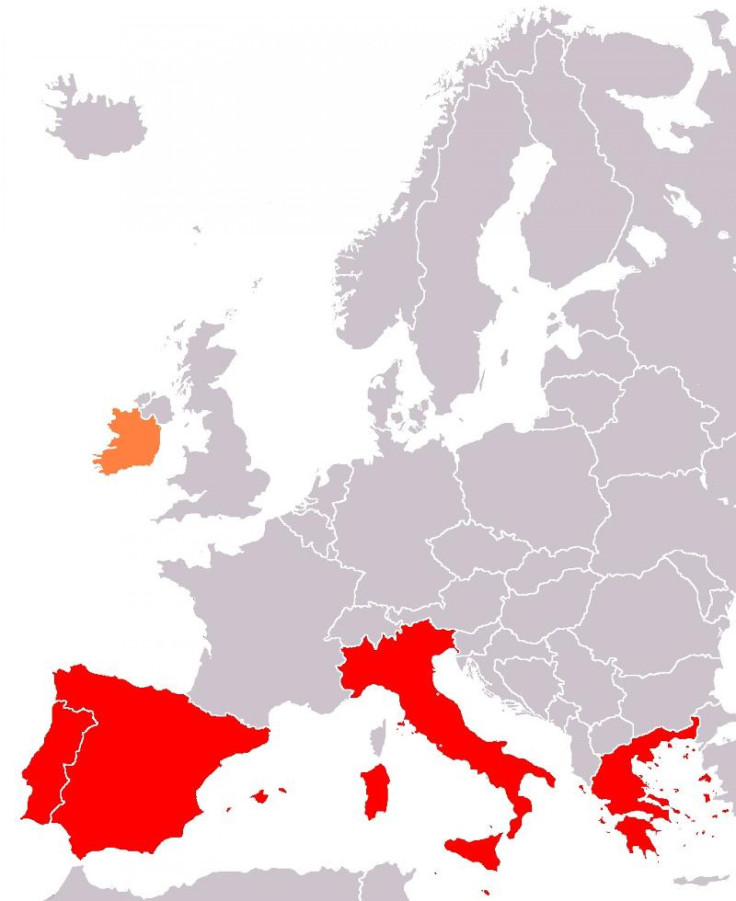 The PIIGS: Portugal, Italy, Ireland, Greece, and Spain 