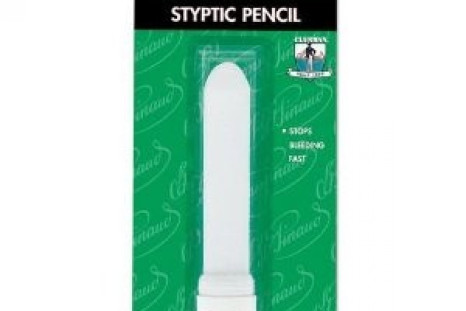 The styptic pencil, which contains Alum Blocks that have salts inside that constrict blood vessels and tighten pores, can instantly stop bleeding nicks and cuts after shaving, making for a great and cheap Christmas gift.