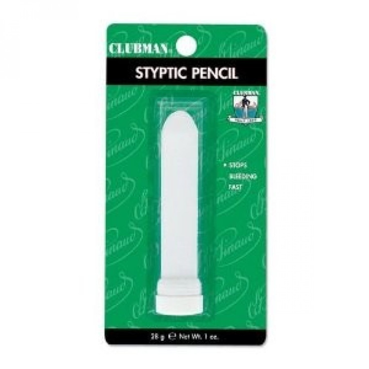 The styptic pencil, which contains Alum Blocks that have salts inside that constrict blood vessels and tighten pores, can instantly stop bleeding nicks and cuts after shaving, making for a great and cheap Christmas gift.