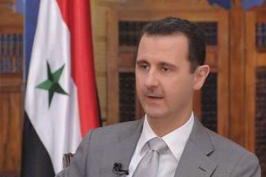 Syria's President Bashar al-Assad is pictured during an interview with Russian television in Damascus