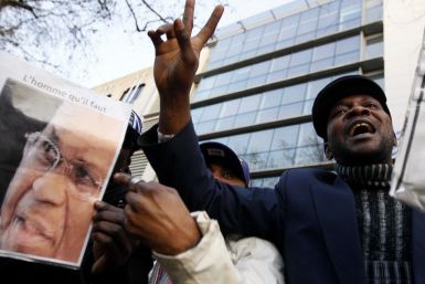 Supporters of Congolese opposition leader Tshisekedi demonstrate in Brussels