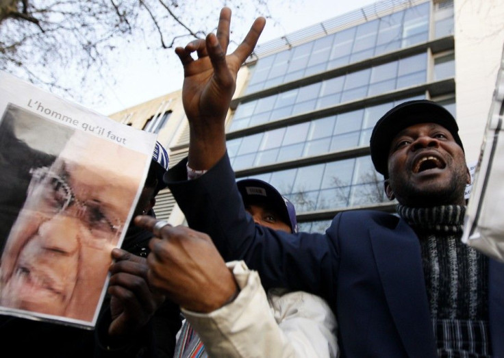 Supporters of Congolese opposition leader Tshisekedi demonstrate in Brussels