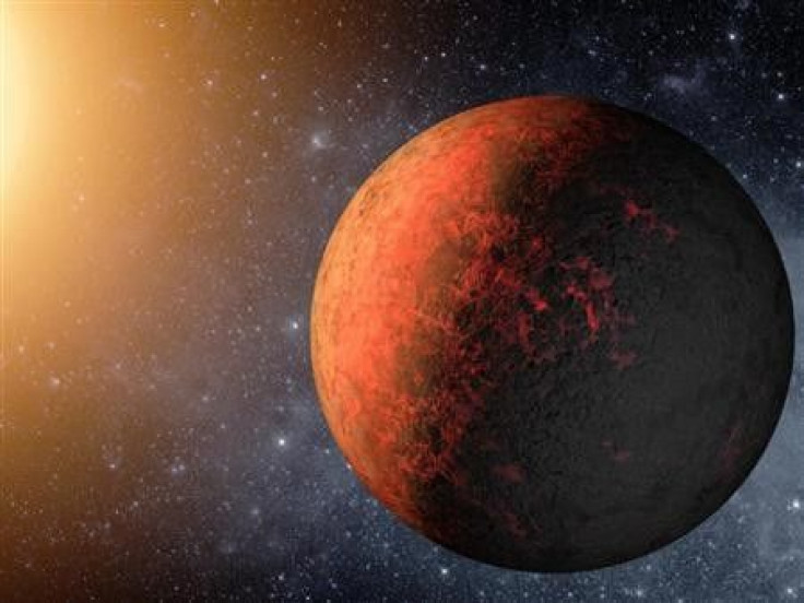 An artist&#039;s rendering shows a planet called Kepler-20e. The surface temperature of Kepler-20e, at more than 1,400 degrees Fahrenheit, would melt glass.