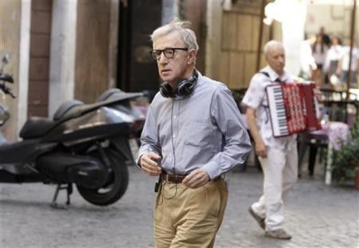 Director Woody Allen walks on the set during the shooting of his next movie ''The Bop Decameron'' in downtown Rome