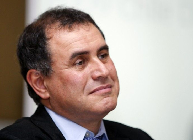 Nouriel Roubini, RGE Global Monitor Chairman, attends a luncheon in New York