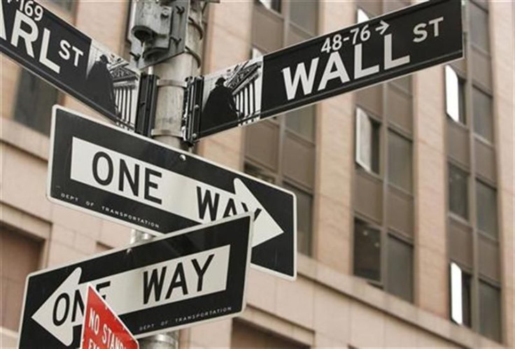 Wall St. sign is seen in New York's financial district