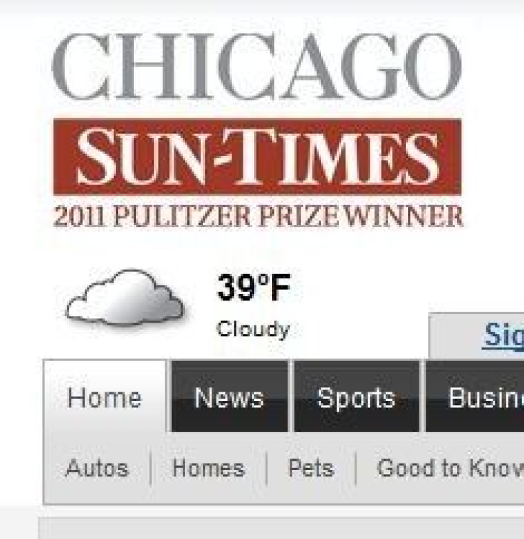 Home page of the Chicago Sun-Times