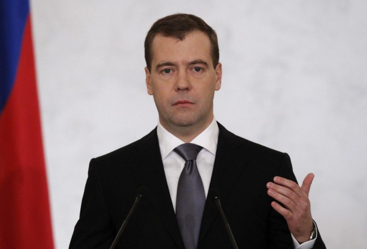Russia's President Medvedev makes his annual state of the nation address at the Kremlin in Moscow