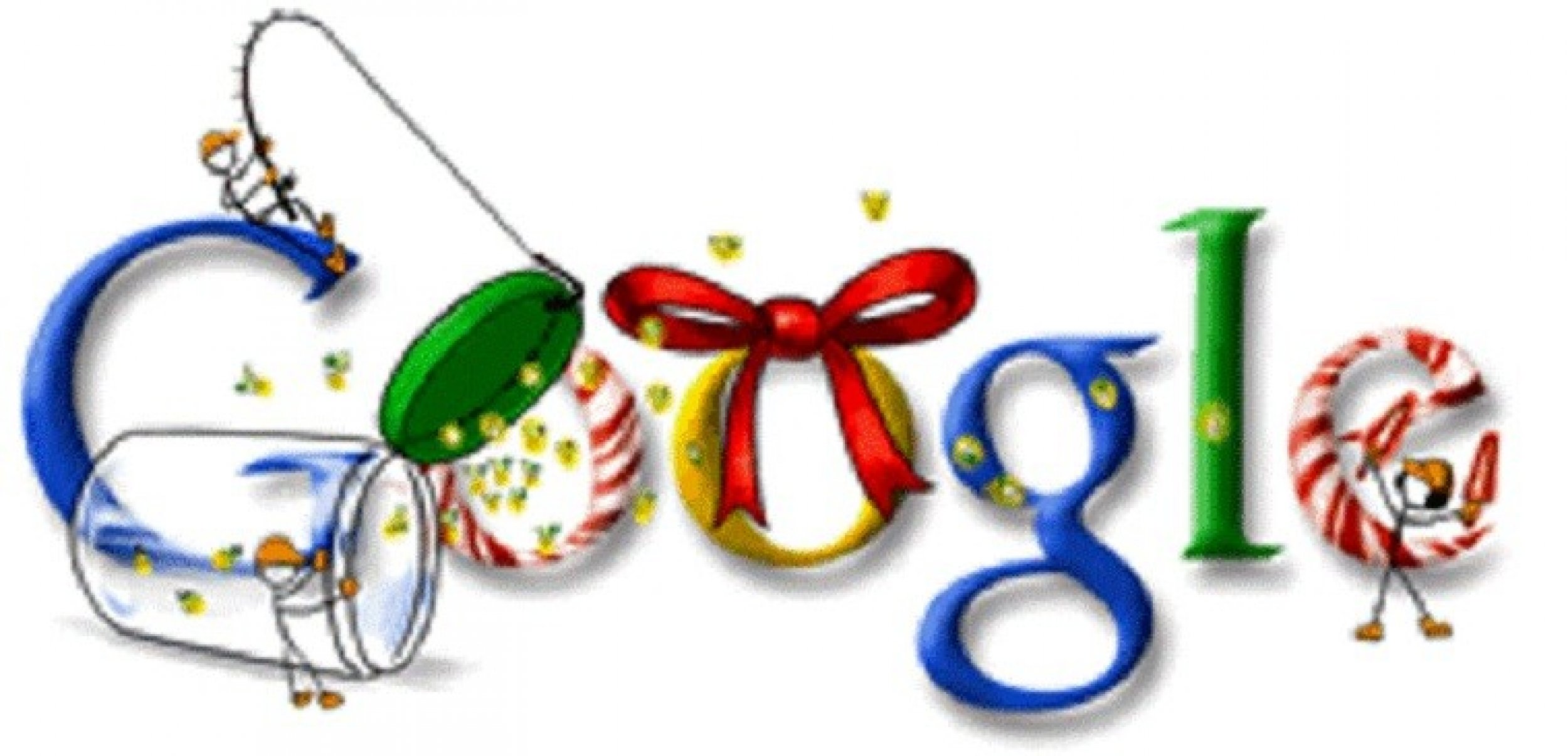 Google Doodle happy holidays 2007