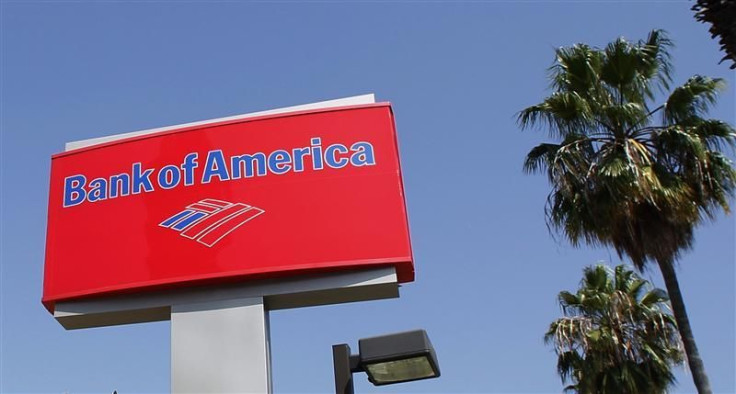 A sign for a Bank of America office is pictured in Burbank, California