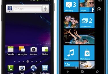 Samsung Galaxy S2 Skyrocket and Nokia Lumia 800