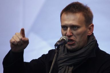 Anti-corruption blogger Alexei Navalny speaks from a stage during a protest against recent parliamentary election results in Moscow December 24, 2011.
