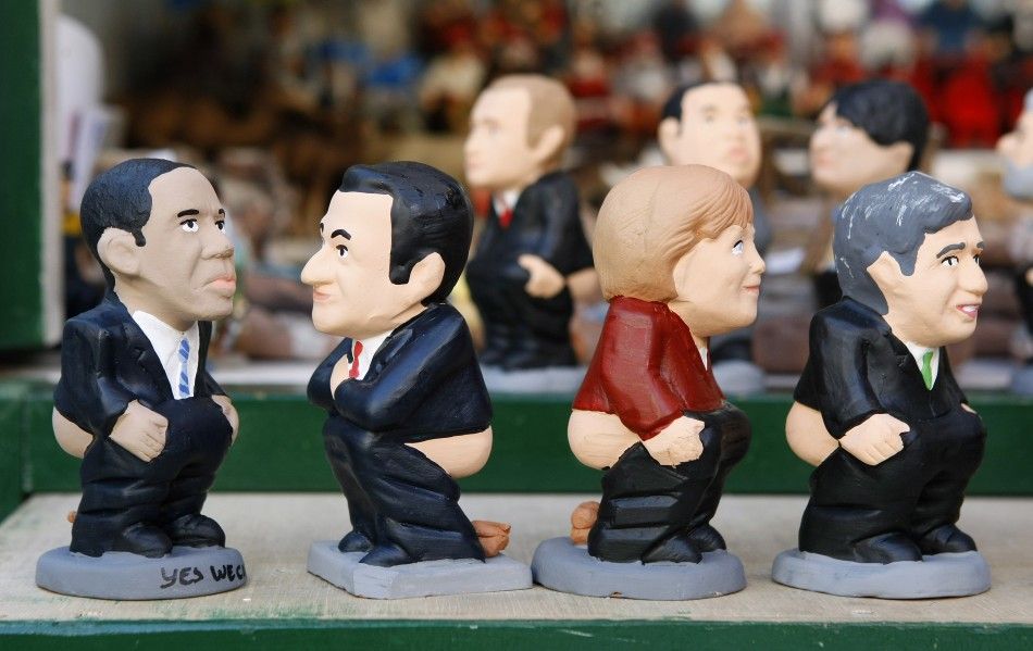 Figurines known as quotcaganerquot, of political leaders are sold at the Santa Llucia Christmas market