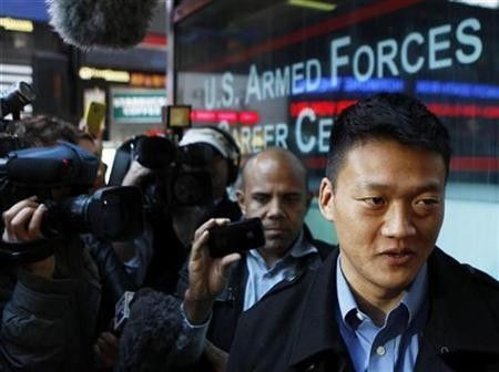 Lieutenant Dan Choi, a gay Army officer honorably discharged under the Don't Ask Don't Tell policy,