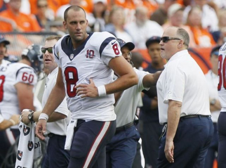 Matt Schaub and the Texans are the biggest favorites this week.