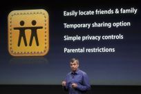 Eddy Cue, Apple&#039;s senior vice president of Internet Software and Services, speaks about the &quot;Find My Friends&quot; app at Apple headquarters in Cupertino