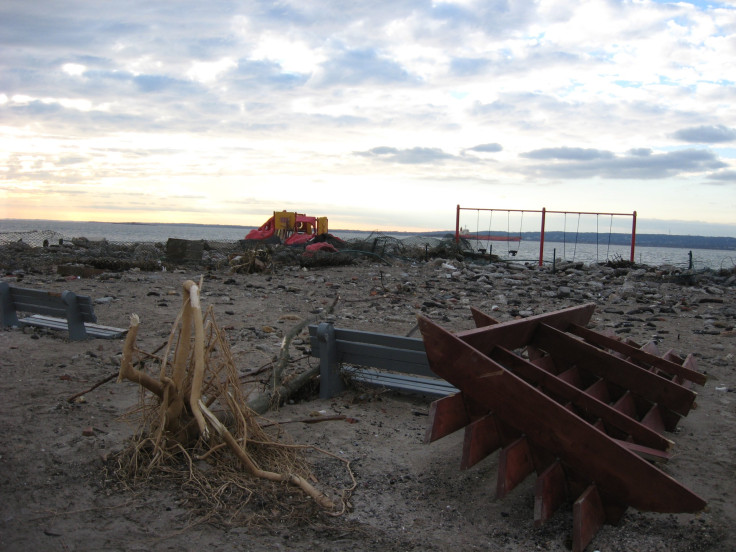 Debris-Strewn Beach In Post-Sandy Sea Gate