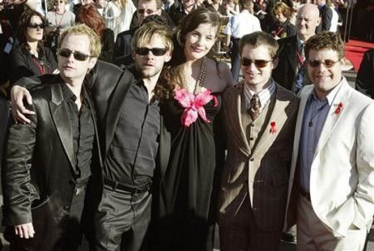 Cast members (L-R) Billy Boyd (Pippin ), Dominic Monaghan (Merry), Liv Tyler (Arwen), Elijah Wood (Frodo) and Sean Astin (Sam) arrive for the world premiere of Lord of the Rings, The Return of the King at the Embassy Theatre in Wellington