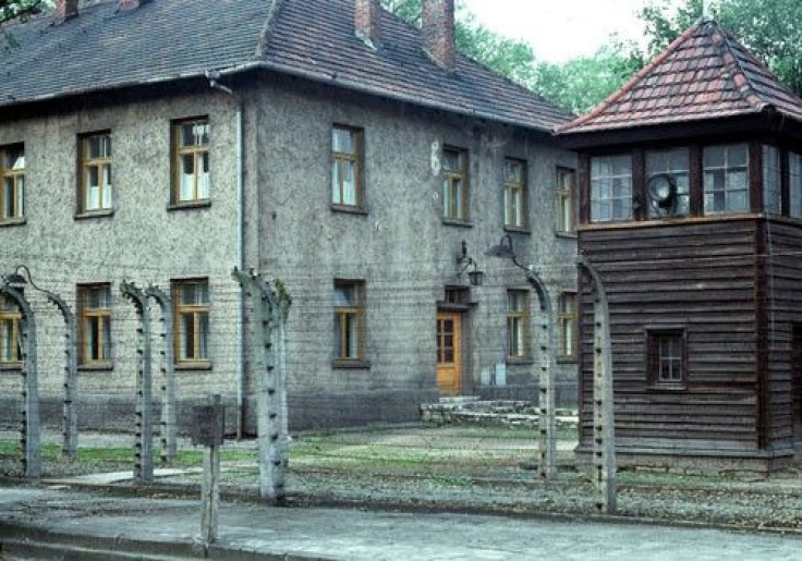 View of barbed wire fence at the Auschwitz ' former Nazi death camp in Poland, August 1978