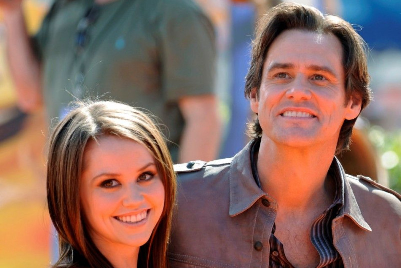 Jim Carrey with his daughter Jane Erin Carrey in 2008