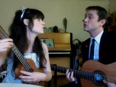 Zooey Deschanel and Joseph Gordon-Levitt Sing New Year's Duet