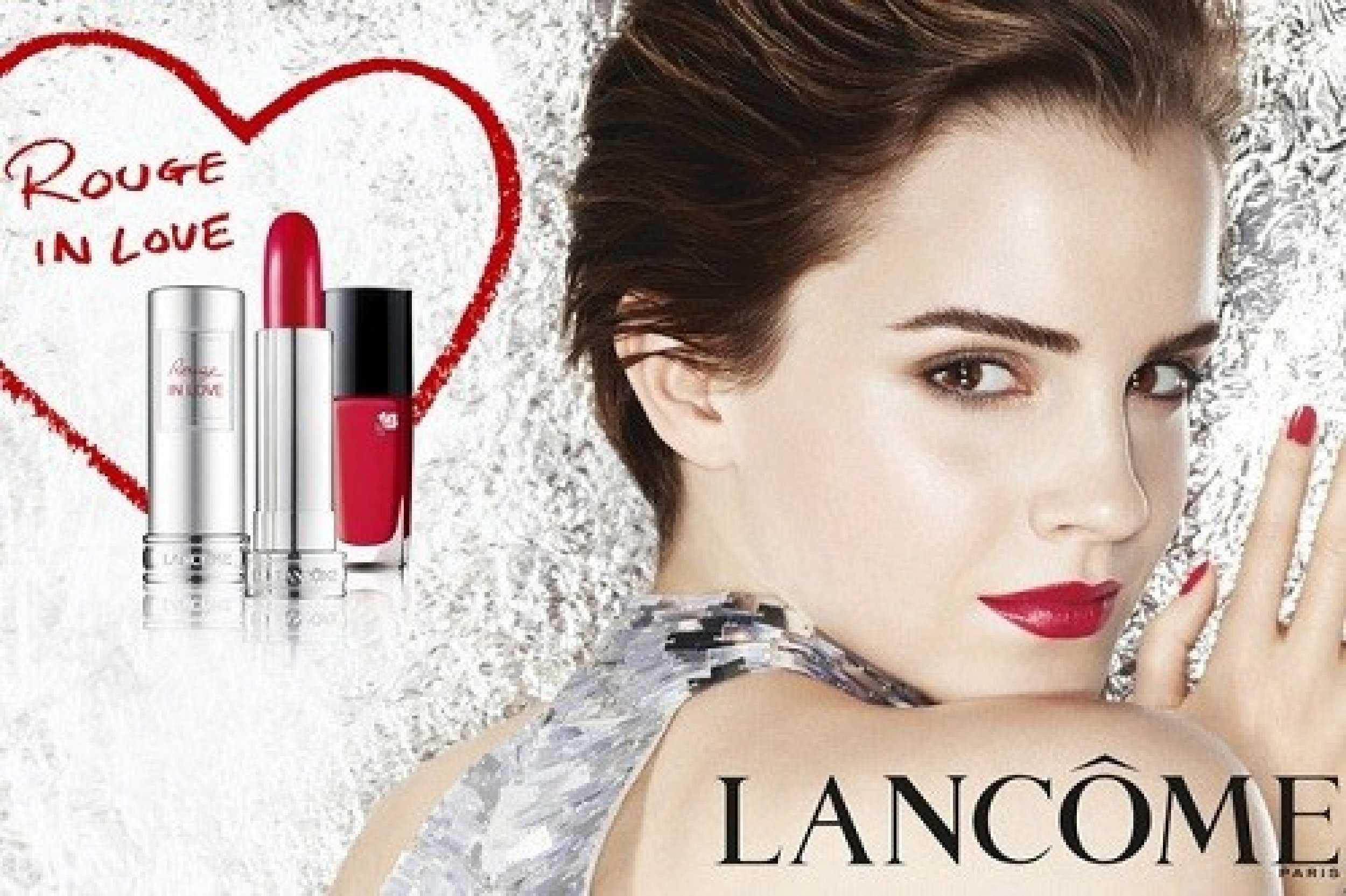 First Look Emma Watsons Sophisticated Looks in Lancmes Rouge in Love