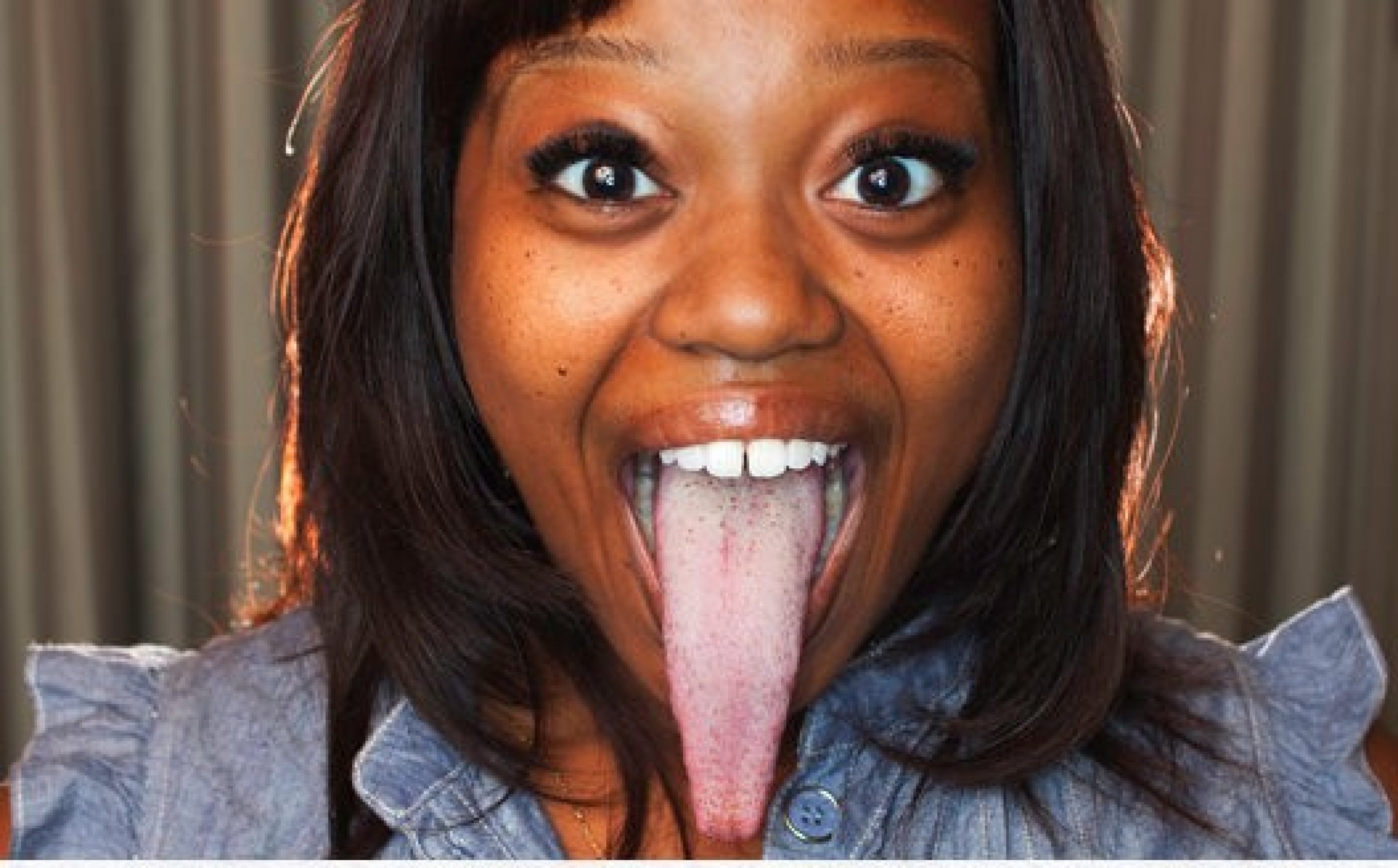 Worlds longest tongue female