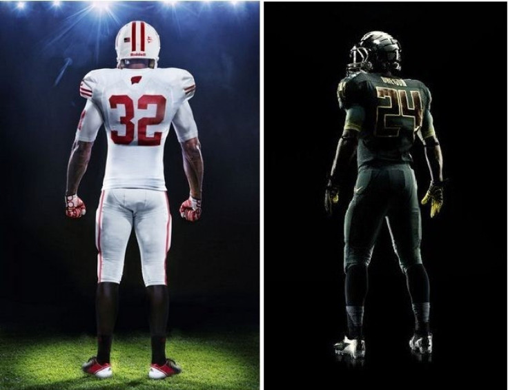 Oregon Ducks(R), Wisconsin Badgers(L) New Rose Bowl 2012 Uniforms.