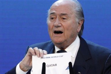 FIFA President Sepp Blatter announces Qatar as the host nation for the FIFA World Cup 2022 in Zurich.