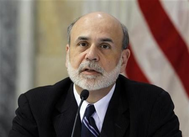 Bernanke speaks at the Treasury Department in Washington
