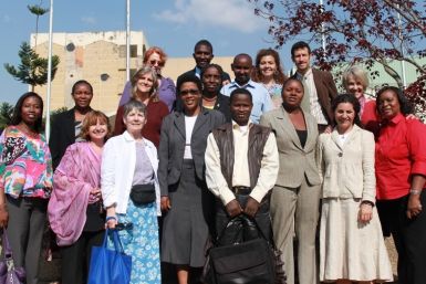 US students with members of Rwandan Parliament