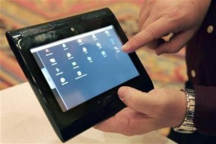 A prototype Internet tablet is displayed in this file photo