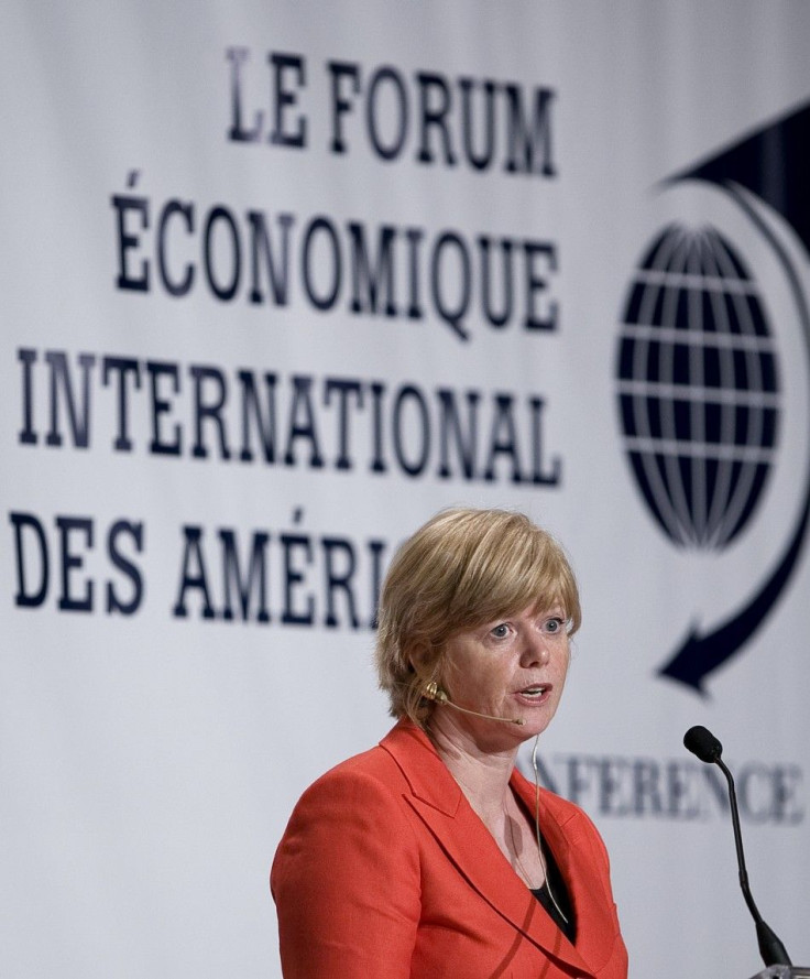 Barbara Stymiest, who was Chief Operating Officer of Royal Bank of Canada in June 9, 2008, speaks at The International Economic Forum of the Americas in Montreal.