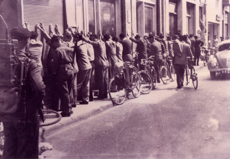 Eoka guerillas under arrest.