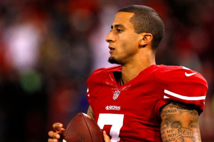 Colin Kaepernick scored 15 touchdowns in the 2012 season.