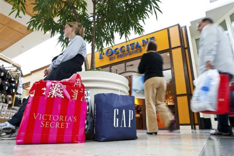A woman rests while shopping at South Park mall in Charlotte