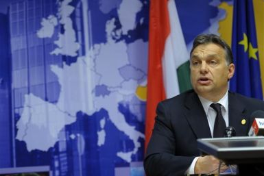 Hungary&#039;s Prime Minister Orban addresses a news conference at the end of an European Union leaders summit in Brussels