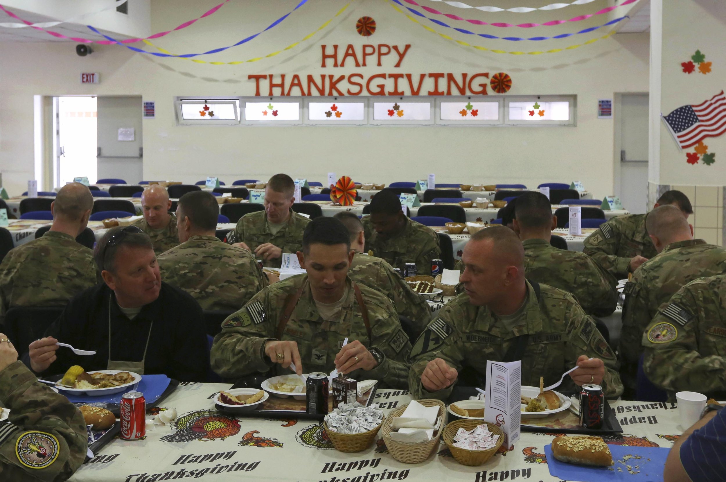 US Troops Enjoy Thanksgiving Meal In Kabul