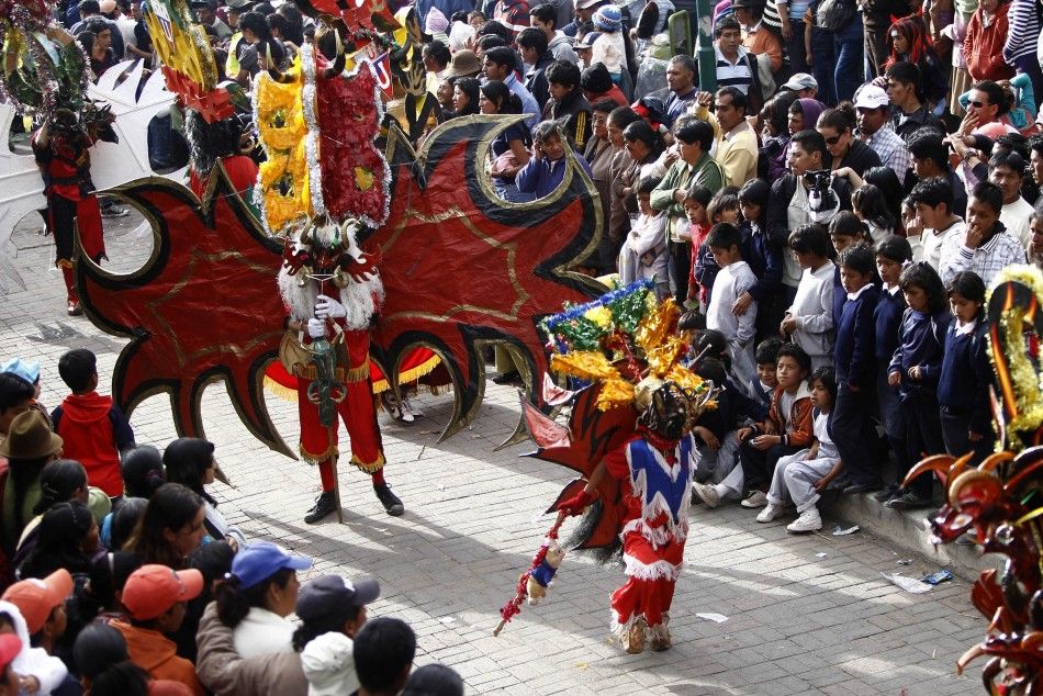 Diablada Dance of the Devils Observed in Pillaro, Ecuador