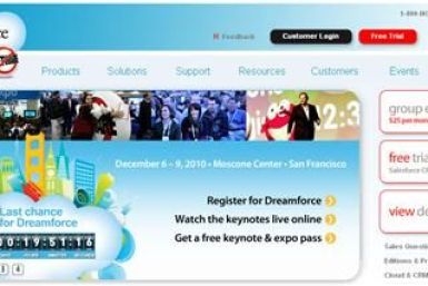 Salesforce.com is seen in a screengrab taken December 6, 2010.