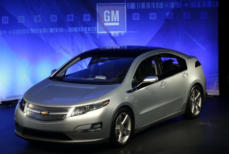 A General Motors Co Chevrolet Volt is seen during a news conference at GM&#039;s Warren Technical Center in Warren
