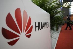 A logo of Huawei Technologies Co. Ltd. is seen at the 13th China Hi-Tech Fair in Shenzhen